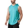thumbnail image 1 of Y.F.H sunbest Men's Blue Gym Hoodie Tank Top Workout Muscle Sleeveless Shirts for Fitness Training Dry Fit Lightweight,XL, 1 of 5