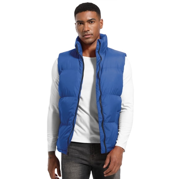 Y.F.H sunbest Men's Puffer Vest Sleeveless Jacket Outdoor Winter Warm Lightweight Quilted Outerwear Vest