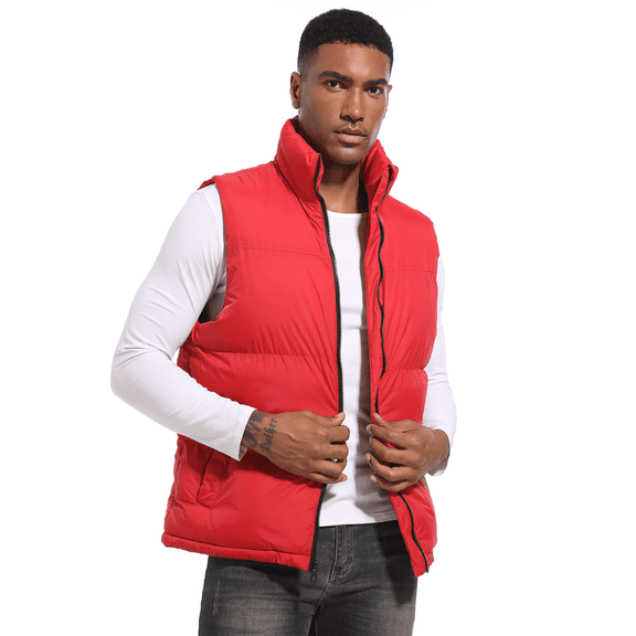 Y.F.H sunbest Men's Puffer Vest Sleeveless Jacket Outdoor Winter Warm Lightweight Quilted Outerwear Vest