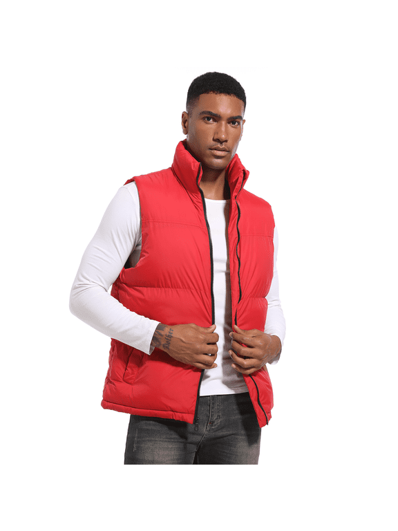 Men's Puffer Vest Sleeveless Jacket Outdoor Winter Warm Lightweight Quilted Outerwear Vest