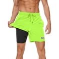 thumbnail image 1 of Y.F.H sunbest Mens Swim Trunks 2 in 1 Quick-Dry 5 inch Swim Shorts with Compression Liner and Zipper Pockets, 1 of 7