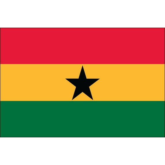 Y H M National Flag Ghana Flag 3 x 5 feet Bunting For Marine Industrial Use