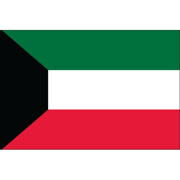 Y H M National Flag Kuwait Flag 4 x 6 feet Bunting For Marine Industrial Use