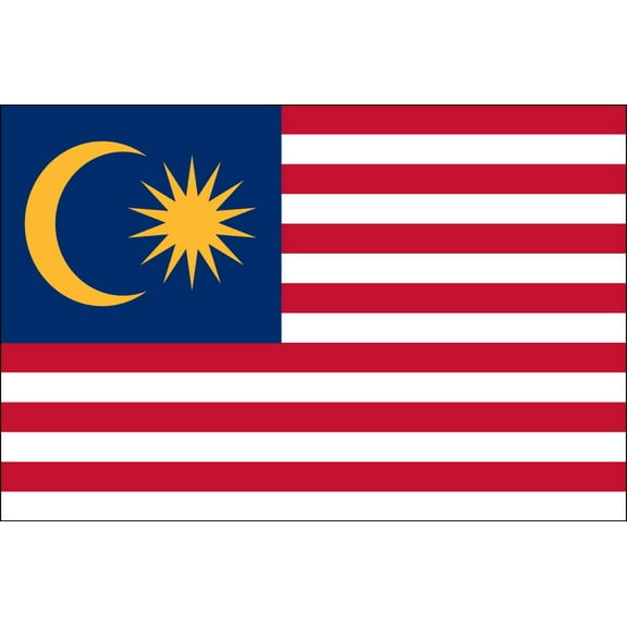 Y H M National Flag Malaysia Flag 3 x 5 feet Bunting For Marine Industrial Use