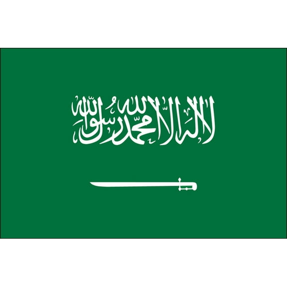 Y H M National Flag Saudi Arabia Flag 4 x 6 feet Bunting For Marine Industrial Use