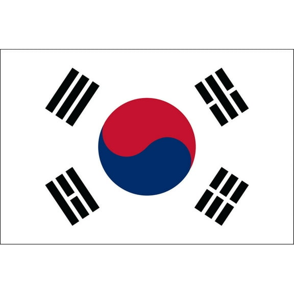 Y H M National Flag South Korea Flag 3 x 5 feet Bunting For Marine Industrial Use