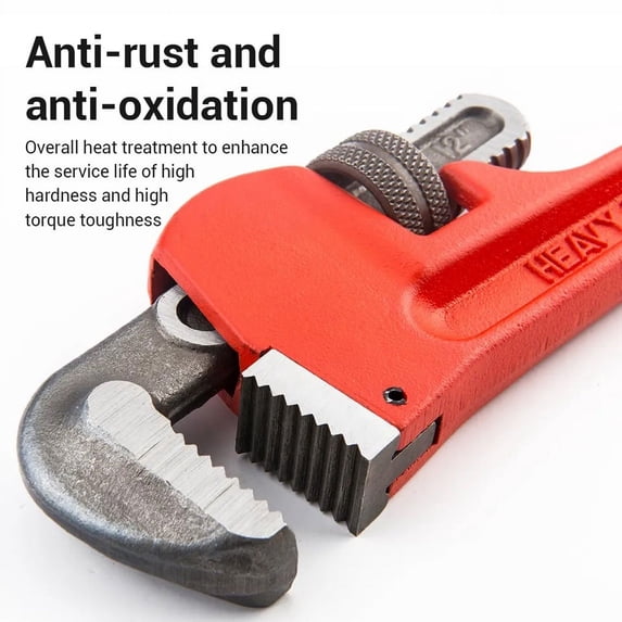 Y H M Pipe Wrench Heavy-Duty Straight Length 150mm For Pip Size In 1/4 - 5/8 Inches Durable And Corrosion-Resistant
