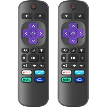 Y-HUANWUYU Replacement TV Remote Control for Roku TV, Infrared, Black, 2 Pack