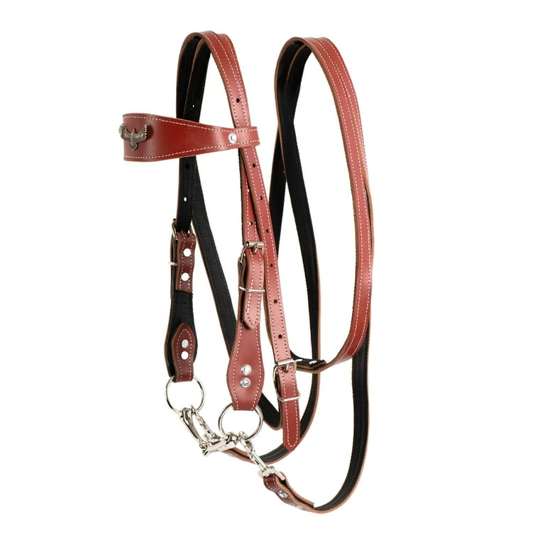 Y.J TAILS Leather Horse Bridle, Adjustable Western Browband Y.J TAILS Leather Horse Bridle, Adjustable Western Browband