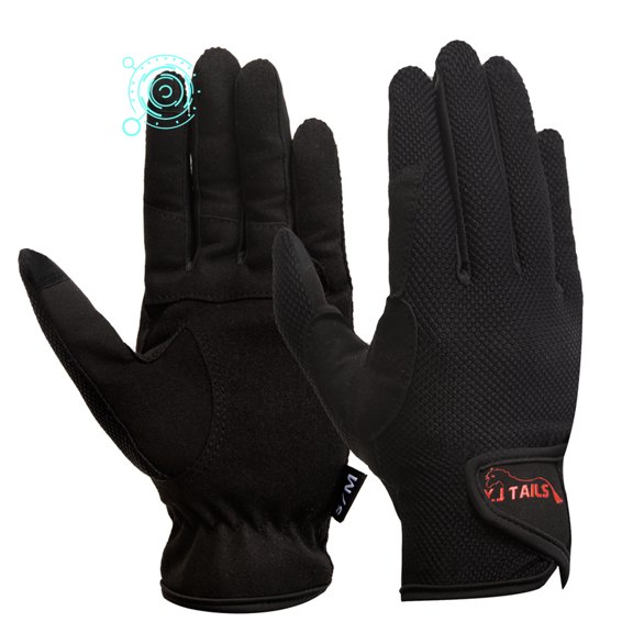 Y.J TAILS Womens Horse Riding Gloves Equestrian Women Ladies Girls (Large/XLarge Touchscreen)
