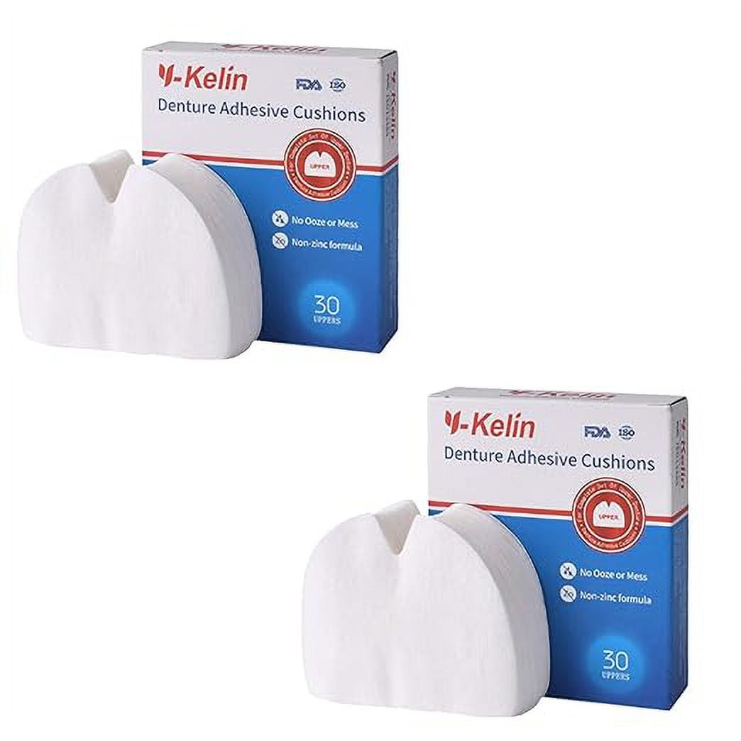 YKelin Denture Adhesive Cushion 30 Pads Upper Denture Adhesive Pads
