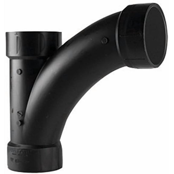 Charlotte Pipe ABS 2" Long Wye Fitting - 2 Inch ABS Pipe Connector - Black, Multicolor Residential Use, Standard Application