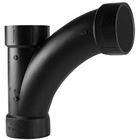 Charlotte Pipe ABS 2" Long Wye Fitting - 2 Inch ABS Pipe Connector - Black, Multicolor