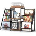 thumbnail image 1 of Y&M 6-Tier Record Player Stand with Vinyl Record Storage Holds Up to 280 Albums, Turntable Stand with Album Storage, Record Shelf Display Table for CD, End Table for Home Decor Bedroom Living Room, 1 of 13