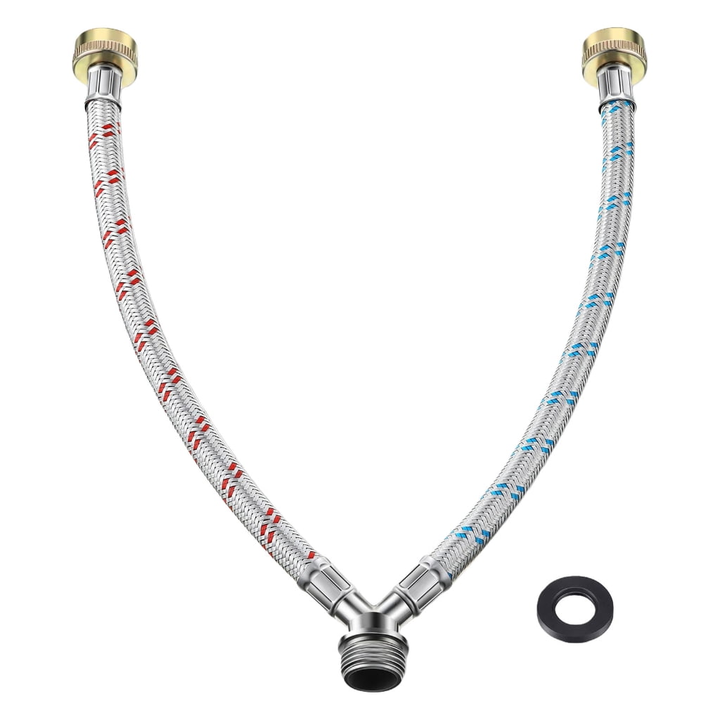 Y Mixer Hose Connector Stainless Steel 3/4inch Fittings Washing Machine ...
