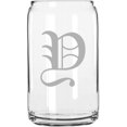 thumbnail image 1 of Y Old English Monogrammed Etched 16oz Libbey Can Glass, 1 of 1
