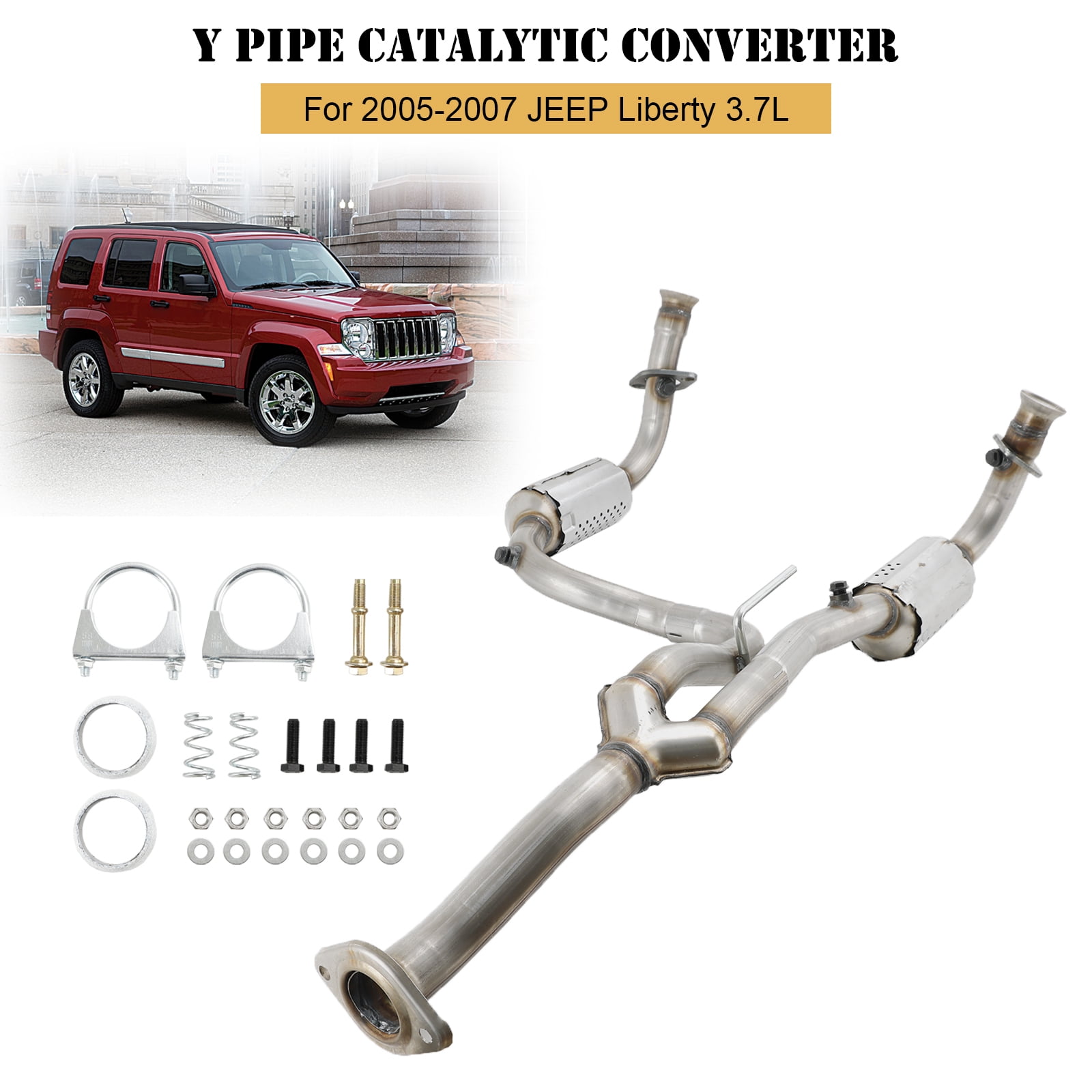 Y Pipe Catalytic Converters For JEEP Liberty 3.7L 2005 2006 2007