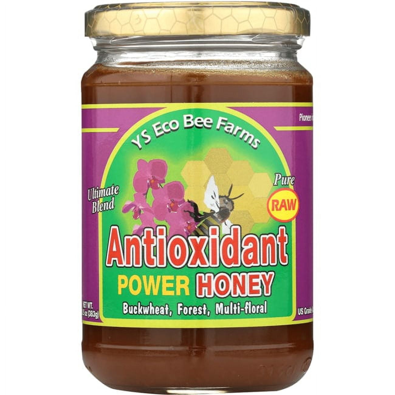 Y.S. Eco Bee Farms Raw Antioxidant Power Honey 13.5 oz Paste
