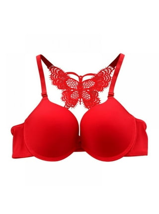 Hunpta Ladies Bra Butterfly Beauty Back Wrap Breast Latex Wire-Free Ice  Silk Sports Bra Push Up Underwear Large Size