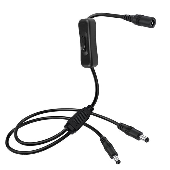 Y Shape Power Cable 1 Female to 2 Male DC5521/DC5525 Connectors Cord Extension Wire for Routers Camera