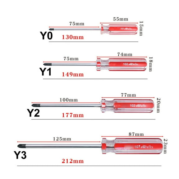 Y-Shaped Screwdriver Set Nonslip Magnetic Tri-Wing Screwdriver Y0 Y1 Y2 Y3 Y0