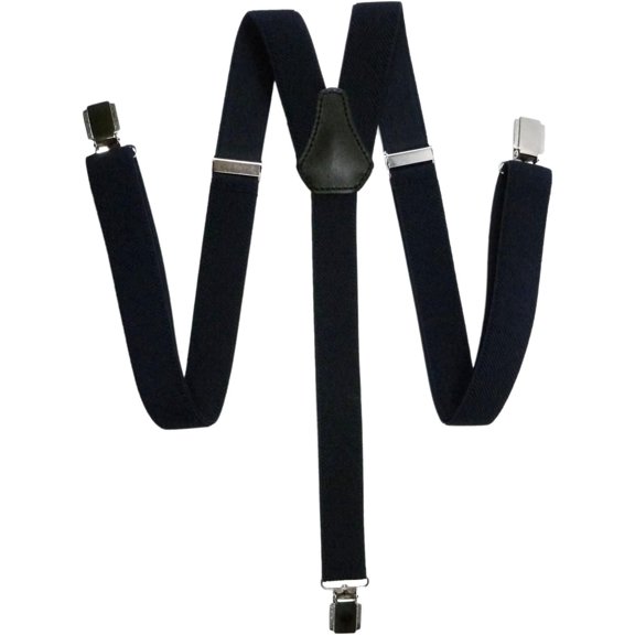 Y-Shaped Unisex Adjustable Skinny Clip on Braces/Suspenders with Metal Clips - 2.5cm