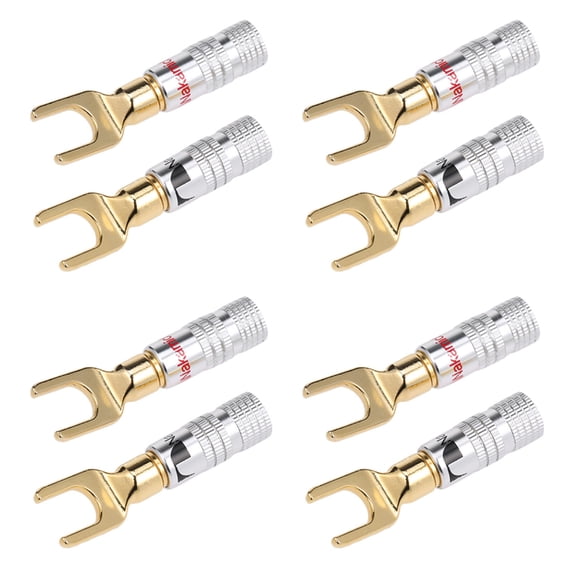 Y Spade Speaker Plugs Wire Connector Audio Loudspeaker Connector ...