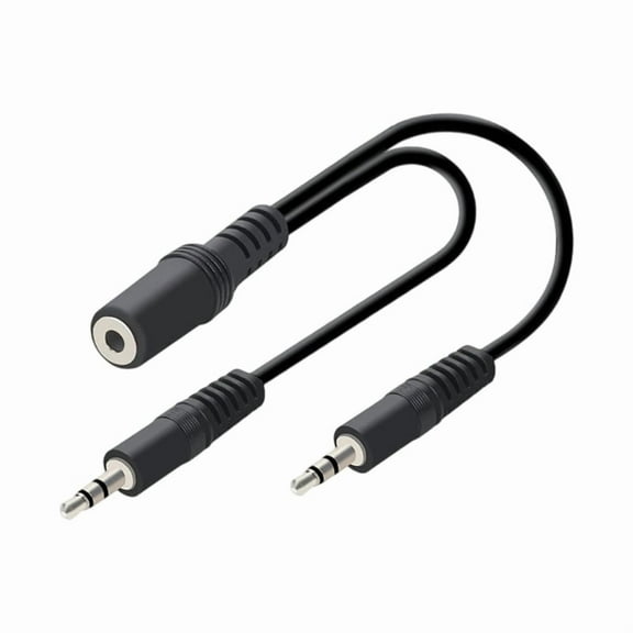 Y Splitter Audio Cable 3.5mm Stereo Female to Dual 3.5mm Male Aux Connector for Headphones Speakers Mobile Devices