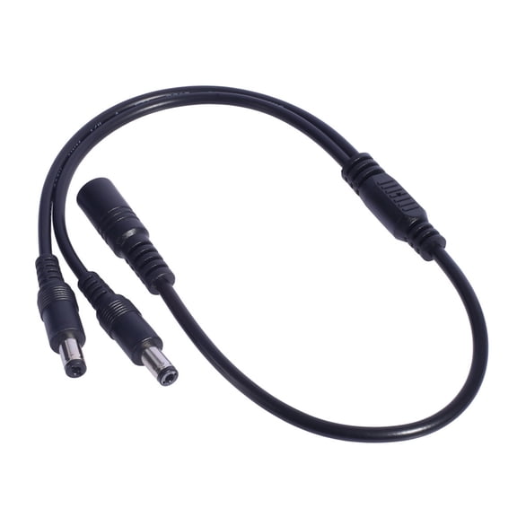 Y Splitter Cord, 5.5x2.1mm, 40cm Power Splitter Cable for LED Strips, Cameras, Electronics