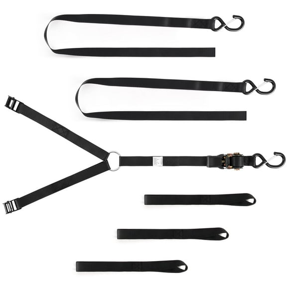 Y Strap for Spare Tire,3 Ratchet Straps Tie Down, Heavy Duty Spare Tire Strap for UTV,Roof Rack Spare Tire Mount, Pickup Trucks