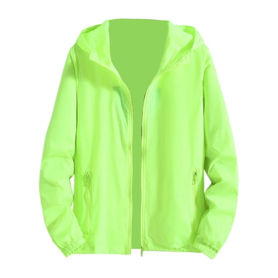 Y-Sunset Big & Tall Men's Lightweight Jacket, UPF 50+ Waterproof Athltic Windbreaker, Zip Up Hoodie Packable Softshell Jacket for Travel Hiking
