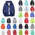 thumbnail image 1 of Y-Sunset Big & Tall Men's Lightweight Jacket, UPF 50+ Waterproof Breathable Windbreaker, Zip Up Hoodie Packable Softshell Jacket for Travel​ Hiking, 1 of 4