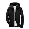 thumbnail image 1 of Y-Sunset Big & Tall Men's Lightweight Jacket, UPF 50+ Waterproof Reflection Windbreaker, Zip Up Hoodie Packable Softshell Jacket for Travel​ Hiking, 1 of 4