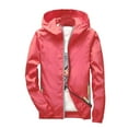 thumbnail image 1 of Y-Sunset Big & Tall Men's Lightweight Jacket, UPF 50+ Waterproof Reflection Windbreaker, Zip Up Hoodie Packable Softshell Jacket for Travel​ Hiking, 1 of 4