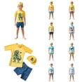 thumbnail image 1 of Y-Sunset Boy Quick Dry Swimsuits 3 Piece Swim Set Beach Swim Trunks Top TShirt Swimming Cap Sun Protection Bathing Suit Swimwear Kids 2-3 Years&Yellow#02, 1 of 8