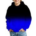 thumbnail image 1 of Y-Sunset Boys Hoodies Gardient Pullover Sweatshirts Size 4-14, Hooded with big pockets, All-over graphic print, Classic pull-on, Active casual, 1 of 4