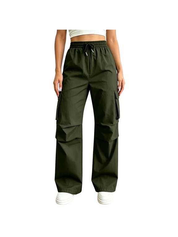 Capris for Women Casual Summer Wide Leg Crop Pants Loose Comfy Drawstring Yoga Jogger Capri Pants with Pockets(Blue/XL)