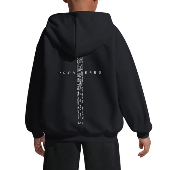 Y-Sunset Christian Hoodies for Kids Boys Religious Jesus Hoodie Faith Cross Sweatshirts Vintage Bible Verse Graphic Pullovers