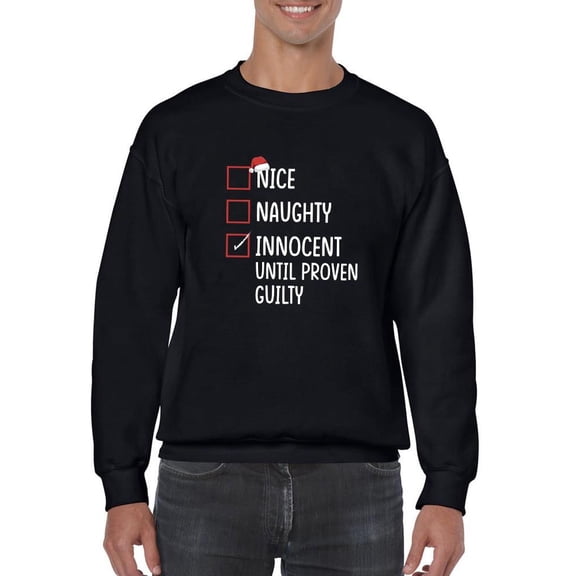 Y-Sunset Christmas Innocent Sweatshirts for Men, Loose Fit Men Sweatshirts Pullover, Crew Neck Long Sleeve Sweatshirts for Men for Casual Fall Winter