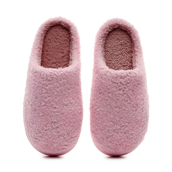 Y-Sunset Fuzzy Slippers for Women Warm Lining Platform Cozy Non- Memory ...