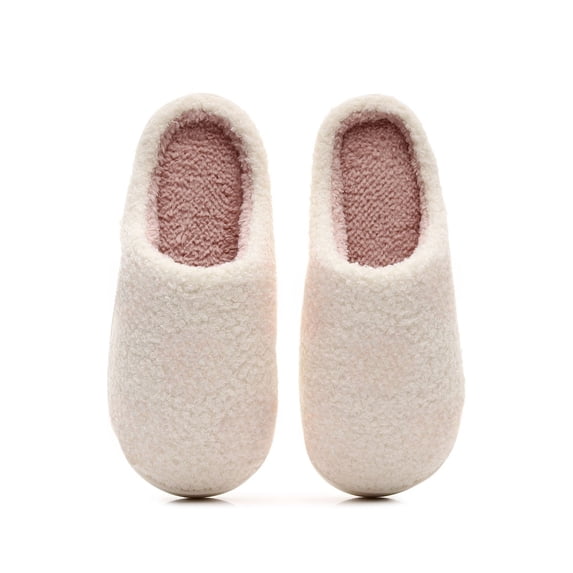 Y-Sunset Fuzzy Slippers for Women Warm Lining Platform Cozy Non- Memory ...