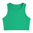 thumbnail image 1 of Y-Sunset Girls Athletic Crop Tank Top, Sleeveless Workout Tee, Breathable Stretch Fit for Sports, Play, and Daily Wear(Green/3-6 Years), 1 of 3