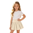 thumbnail image 1 of Y-Sunset Girls High Waisted Tennis Skirt, Pleated Athletic Skort with Built-in Shorts, Breathable Sports Skirt for Kids 6-16, Yoga, Golf & Casual Wear(Beige/13-14 Years), 1 of 6