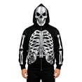 thumbnail image 1 of Y-Sunset Halloween Skeleton Hoodies for Men Big and Tall, Long Sleeve Mens Hoodies Graphic Design, Loose Fit Mens Hoodies Zip Up With Front Pockets for Outdoor Fall Winter, 1 of 4