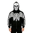thumbnail image 1 of Y-Sunset Halloween Skeleton Hoodies for Men Big and Tall, Long Sleeve Mens Hoodies Graphic Design, Loose Fit Mens Hoodies Zip Up With Front Pockets for Outdoor Fall Winter, 1 of 4