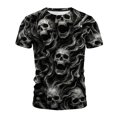 thumbnail image 1 of Y-Sunset Halloween T-Shirt for Men, Funny Skeleton Graphic Short Sleeve Crew Neck T-Shirt, Novelty Short Sleeve Crewneck Shirt, 1 of 4