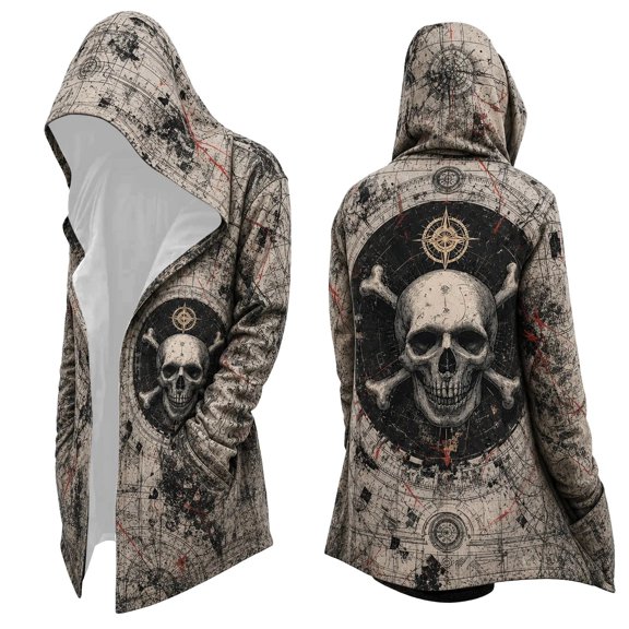 Y-Sunset Men's Mid-Length Hooded Cardigan 3D Printed Fashion Jacket Christmas Gift
