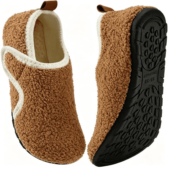 Hooked Loop Y-Sunset Slippers for Women Fuzzy Slippers Warm On House Sock Shoes ...