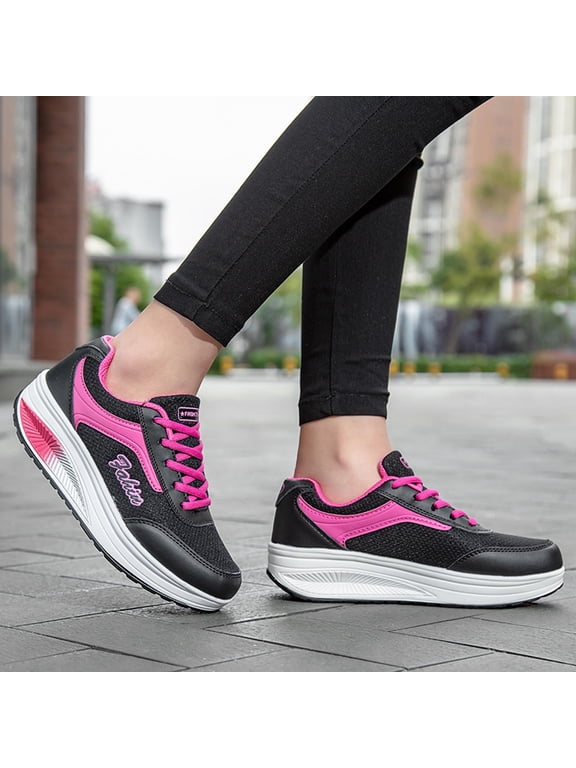 Sneakers for Women Non Lightweight Work Trainer Sneakers Outdoor Shoes Road Running Shoes Casual Mesh Breathable Women's Sports Walking Athletic Shoes,Black,4.5