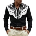 thumbnail image 1 of Y-Sunset Western Shirts for Men Cowboy Pearl Snap Long Sleeve 3D Print Country Shirts Casual Work Slim Fit Button Down Outfits, 1 of 4